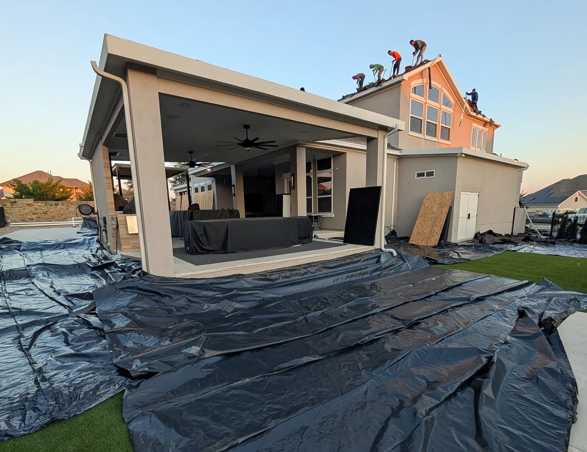Leander home roof replacement after hail damage