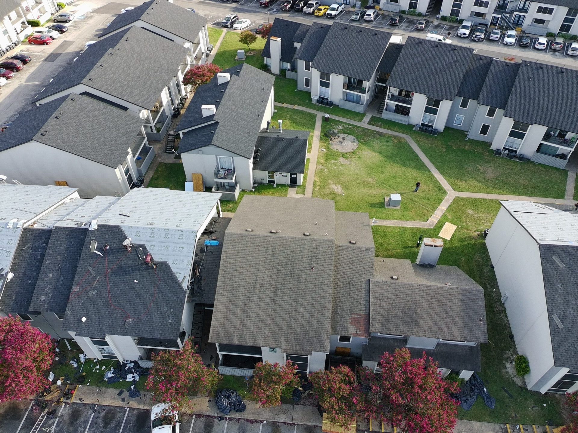 Multi-family community reroof