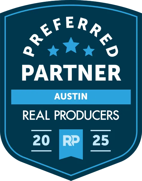 badge for the Austin Real Producers 2025 Preferred Partner program