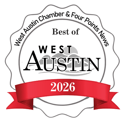 "West Austin Chamber & Four Points News: Best of West Austin 2026" logo